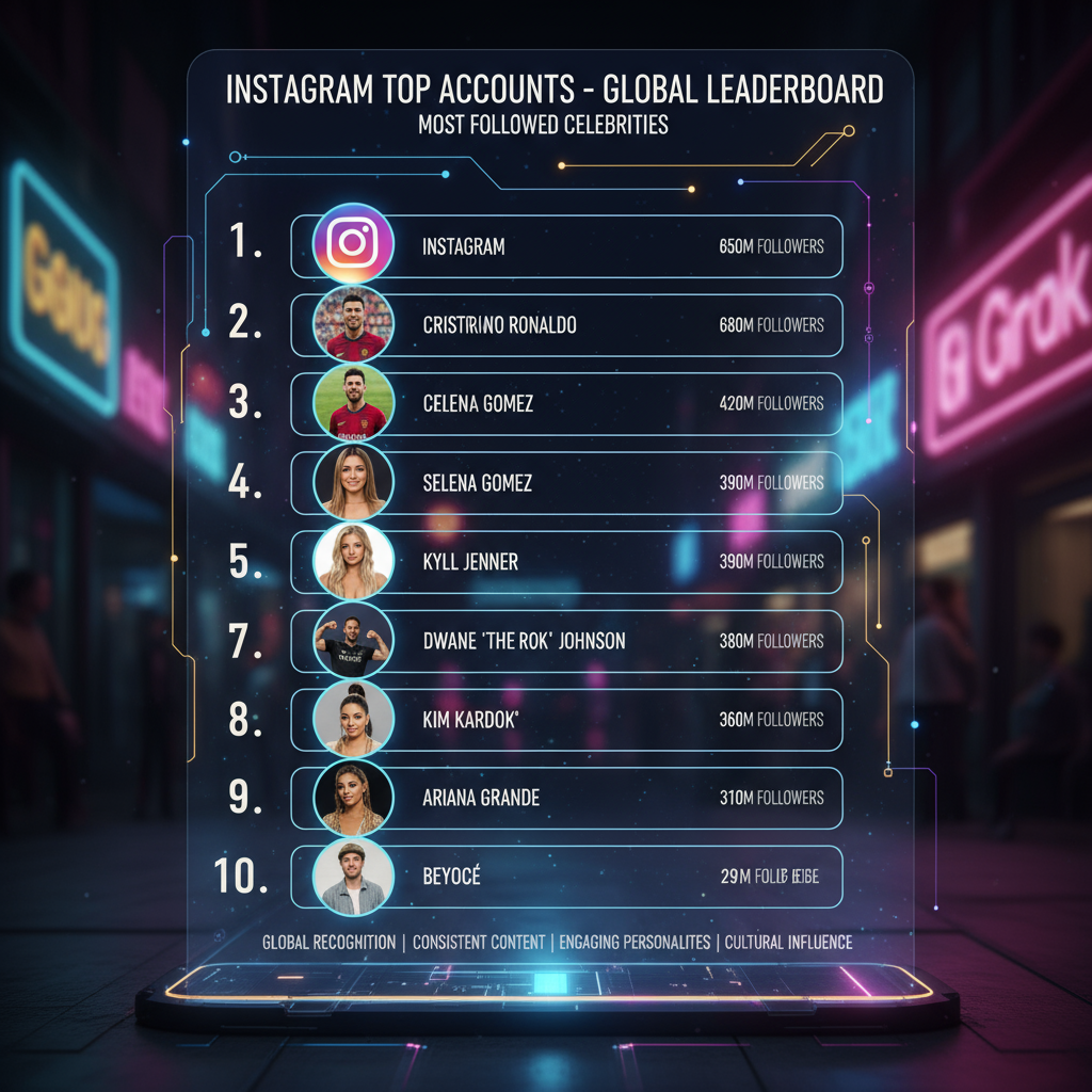 Instagram - Kdo má nejvíc sledujících?